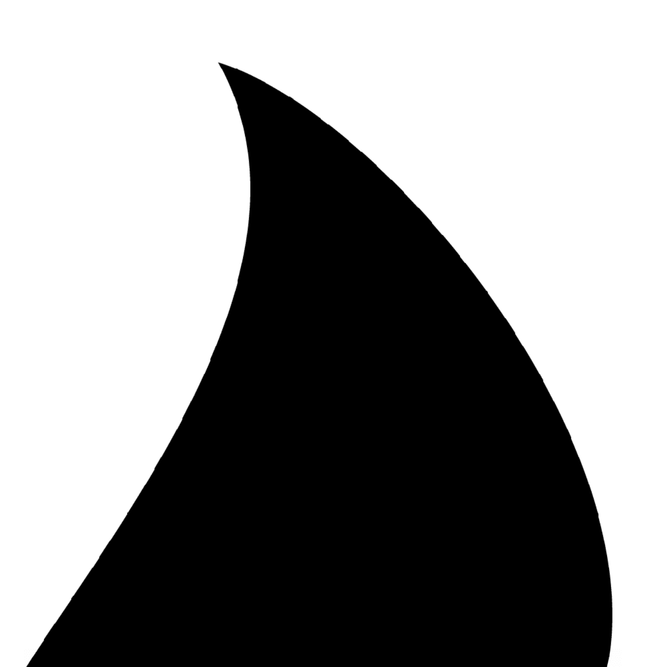 The flame source silhouette