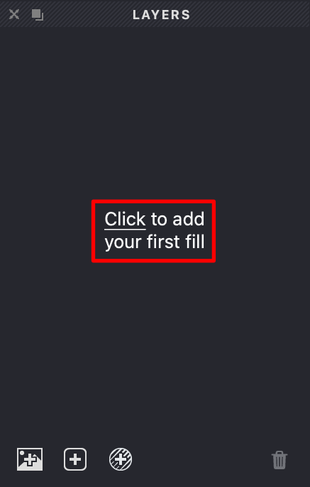 Add first fill prompt in Layers Panel