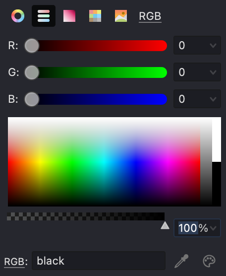 Sliders panel
