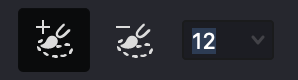 Brush tool Add/Remove controls in Toolbar
