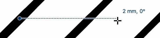 Meter Tool displaying measurements