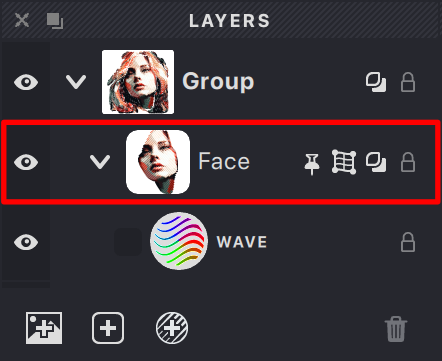 Example Layer in the Layers Panel