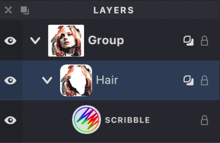 Selecting a Layer in the Layers Panel