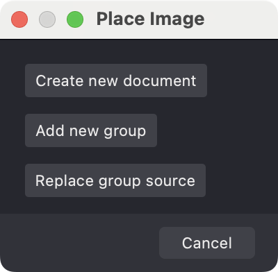 Dialog prompt when dragging an image