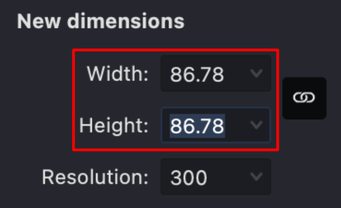 Size Adjustment Interface