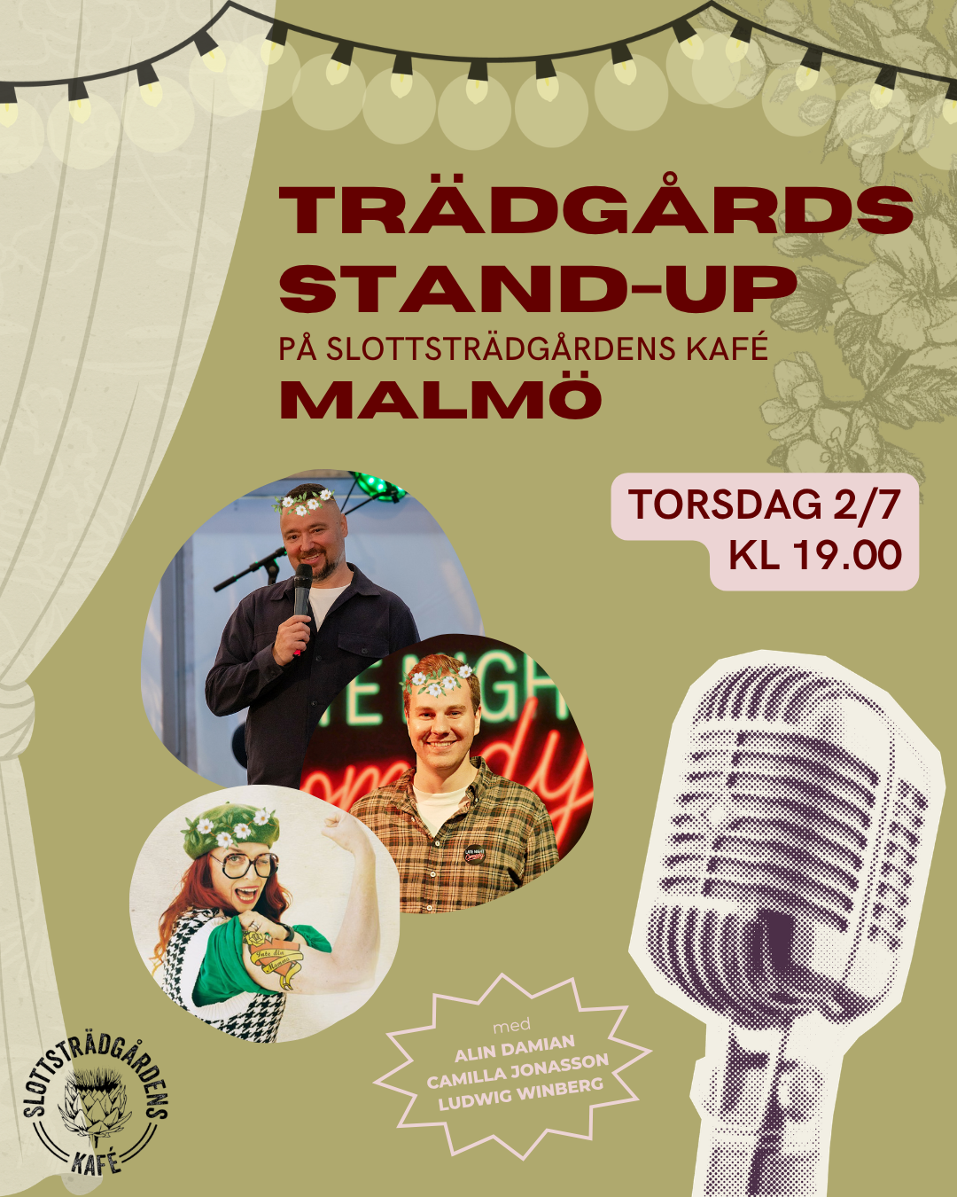 Kulturkväll - Slottsträdgårdens Kafé