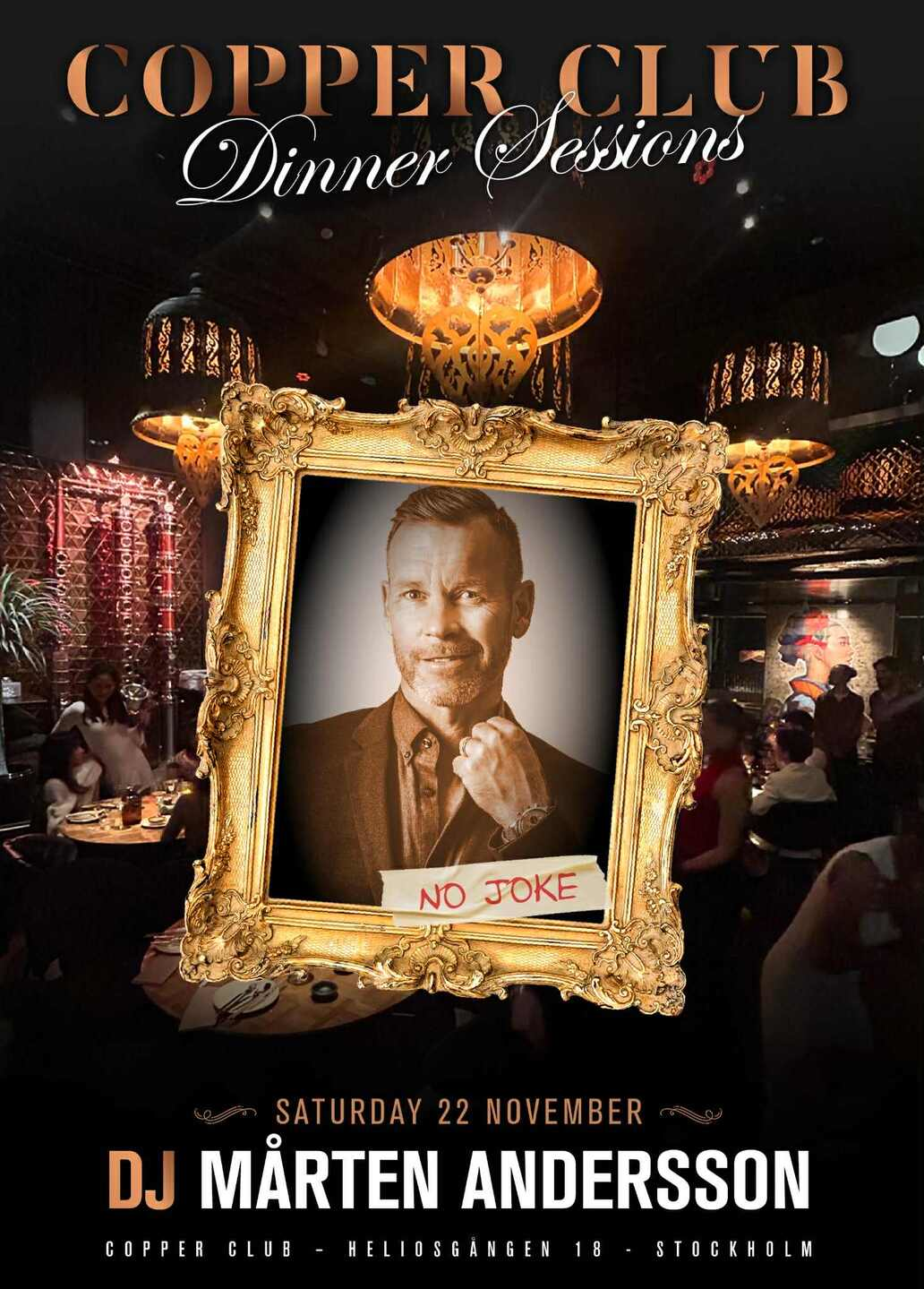 22/11 DINNER SESSIONS med Mårten Andersson - Copper Club