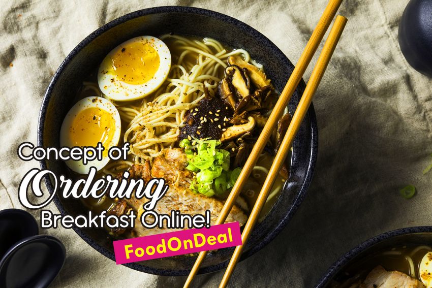 concept of order breakfast online concept of order breakfast online