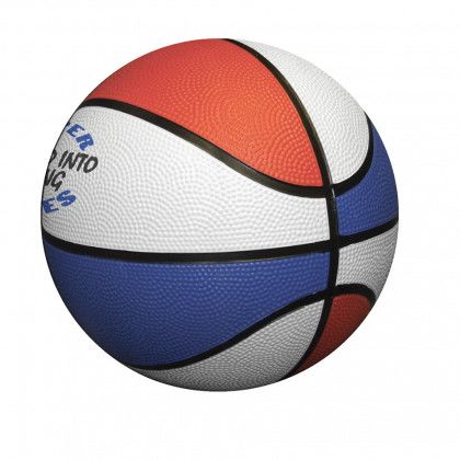 Full Size Red White & Blue Rubber Basketball | Promotional Sport Balls