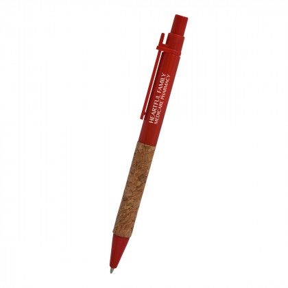 Cork Grip Pen with Imprint Red