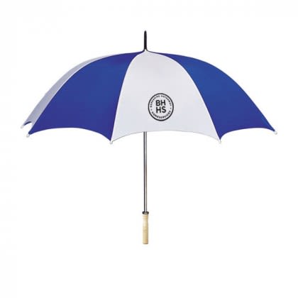 Arc Umbrella 48 in. Promotional - White with Blue