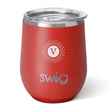 Red Promo 12 oz Swig Life Stainless Steel Stemless Wine Tumbler