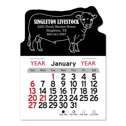 Budget Peel-N-Stick® Calendar w/ Bull - Black