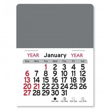 Peel-N-Stick® Calendar - Rectangle - Gray