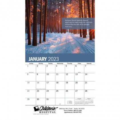Inspiration Wall Calendar Health Promotional