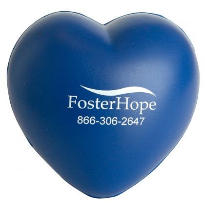 Blue Sweet Heart Squeezies Stress Reliever with Logo