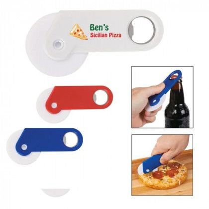 Pizza Cutter with Bottle Opener | Company Logo Pizza Slicers
