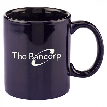 Cobalt Blue Basic C Handle Color Mug With Custom Imprint | Custom Coffee Mug