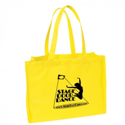Yellow Eco-Friendly Medium Shopping Bag | Budget Wholesale Non-Woven Tote Bags | Bulk Discount Tote Bags
