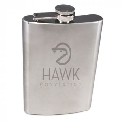 Engraved Stainless Steel Flask - 8 oz