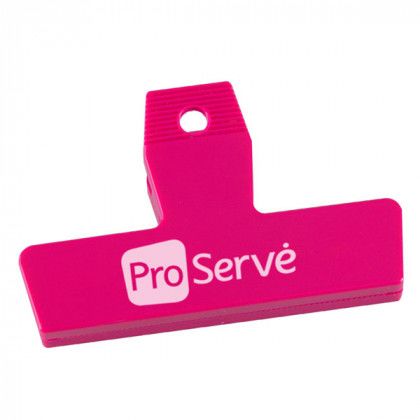 Best 4 Inch Promotional Freezer Bag Clip - Two Color Design - Hot Pink