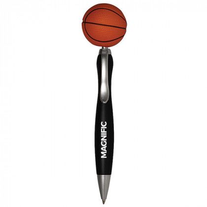 Basketball Top Click Pen | Customized Sports Pens with Stress Balls
