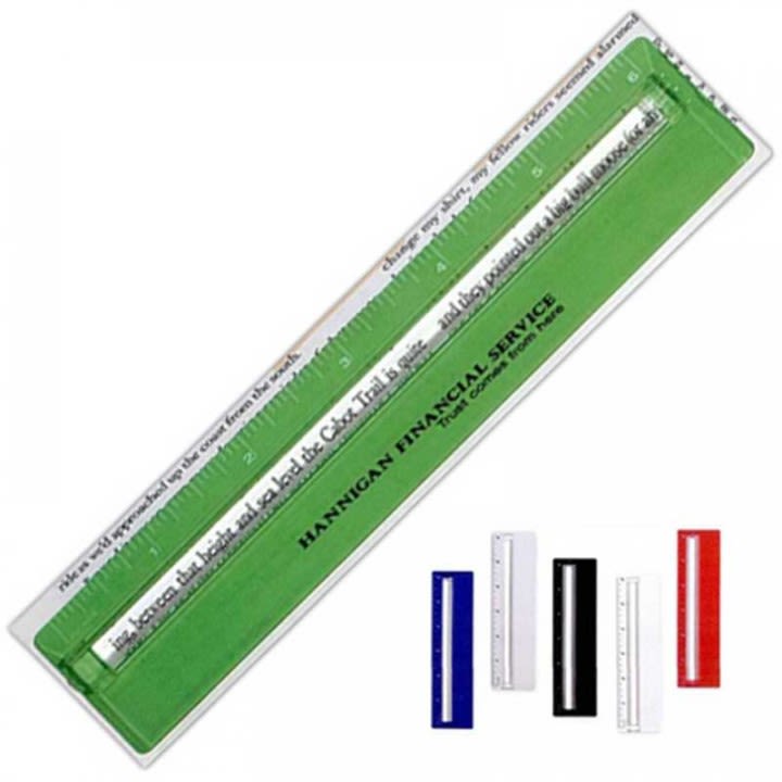Plastic Promotional 6 in Ruler & Magnifying Glass Imprinted Rulers