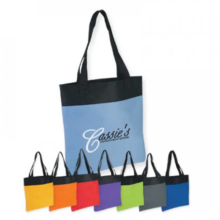 Promotional Shoppe Tote Bag with Black Top Custom Tote Bags