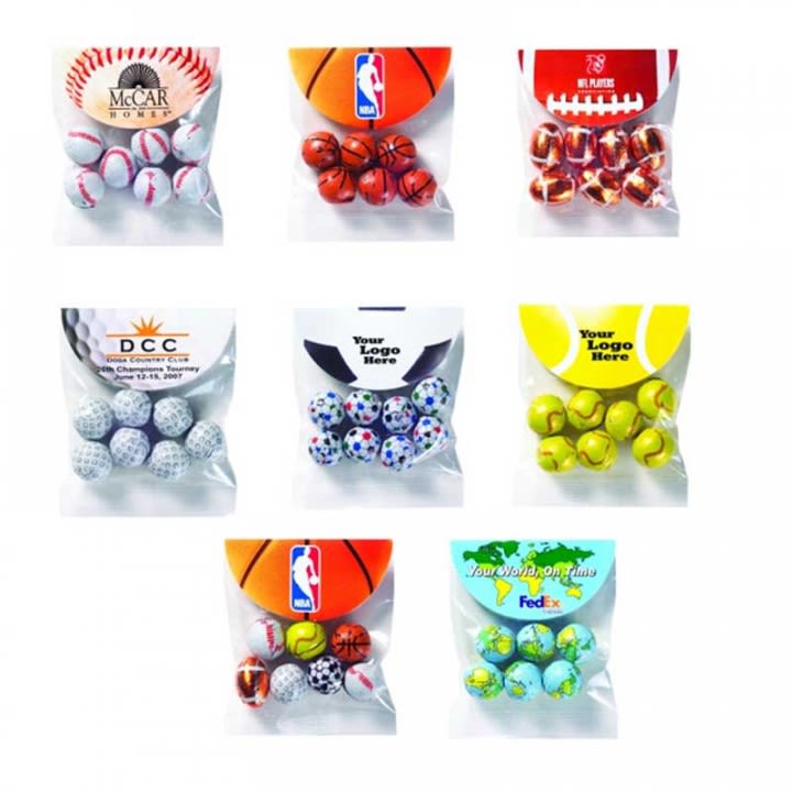 Chocolate Balls in Small Custom Bag Custom Chocolate Balls in Bulk