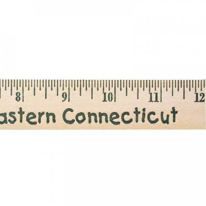 12 In Natural Finish Flat Wood Ruler 1 18 In