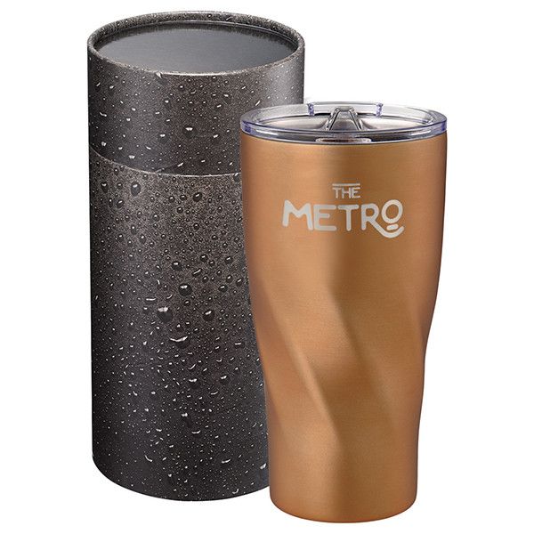 Promo Hugo Copper Tumbler in Cylindrical Box Custom Gift Tumblers