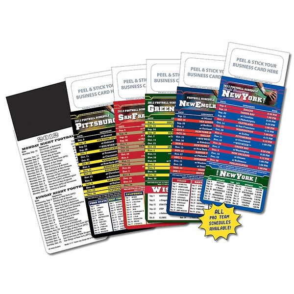 Football Schedule Calendar Magnets Promotional Business Card Magnets