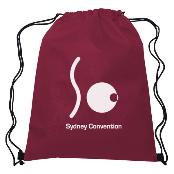 Company Logo Drawstring Backpacks NonWoven Drawstring Sports Pack
