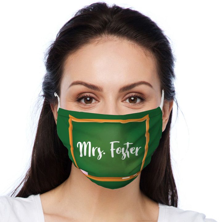 Teacher Personalized Face Mask with Name Promo School Supplies