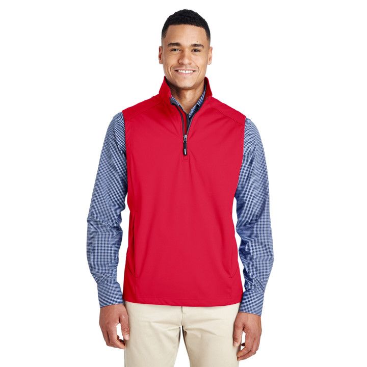Customized Core 365 Men's Quarter Zip Vest Printed Outerwear