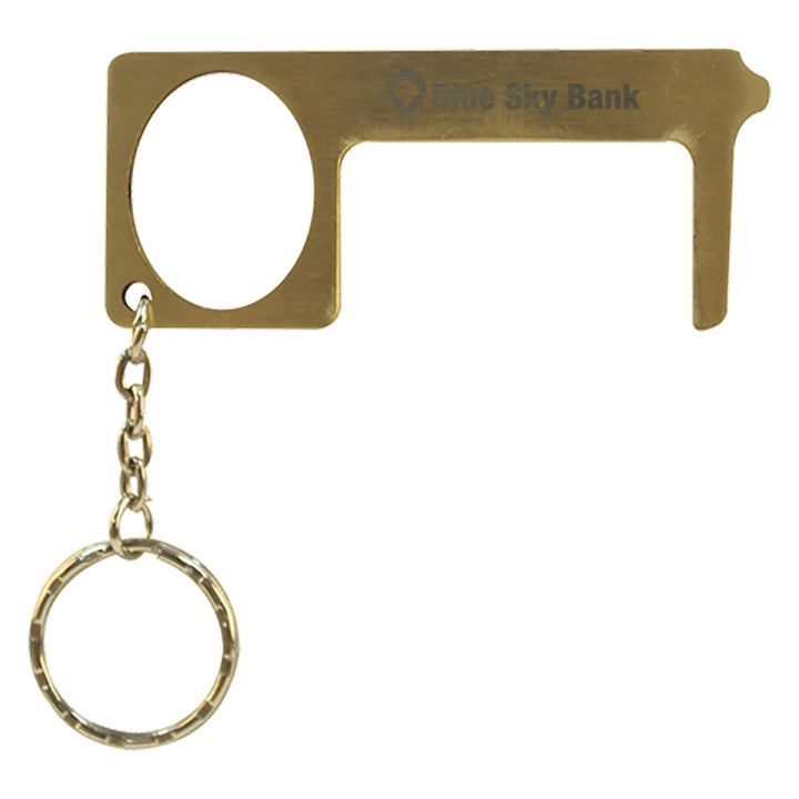 Buy No Touch Tools In Bulk Brass Door Opener Touch Tool Keychain