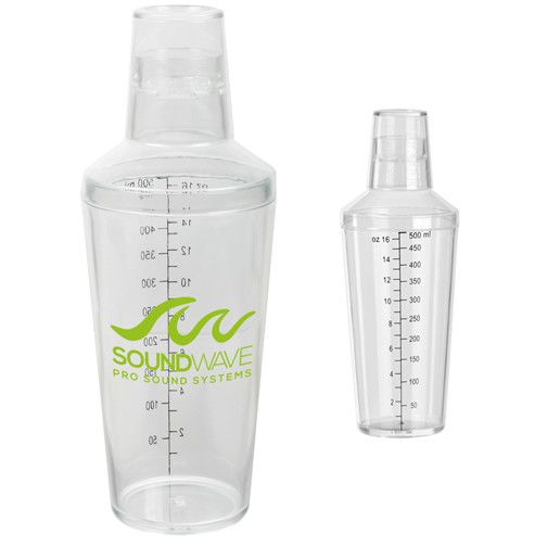 Printed 16 oz Clear Cocktail Shaker Custom Drinkware Accessories