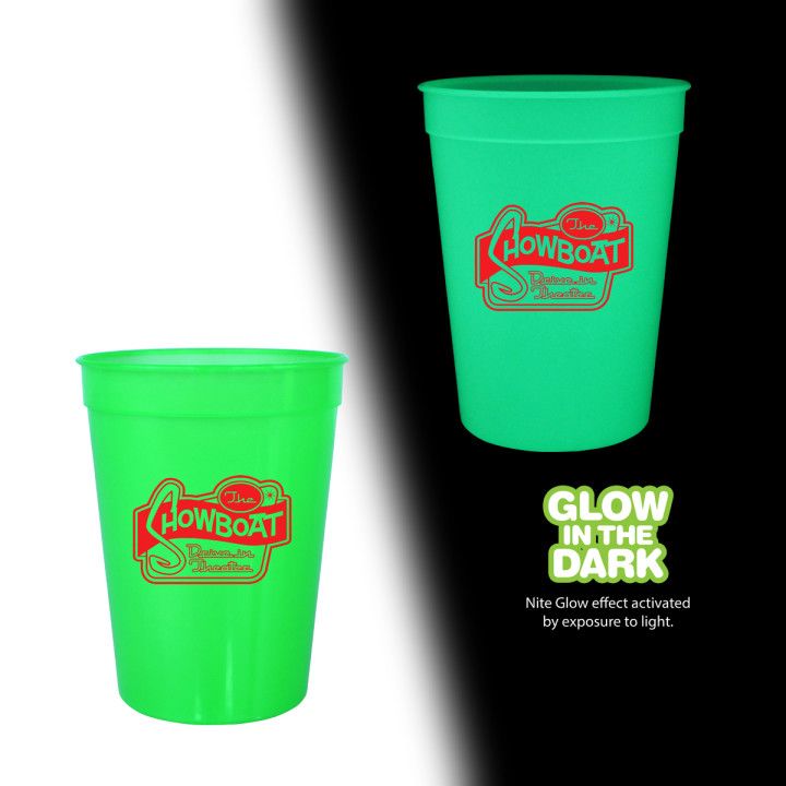 Nite Glow Stadium Cup 12 oz. with Logo Custom Glowing Cups