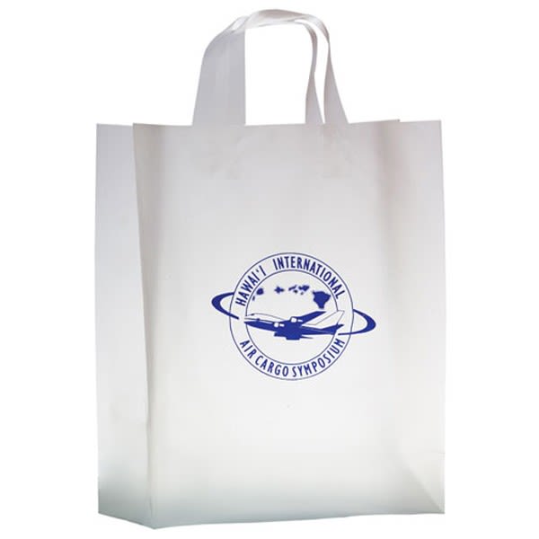 Soft Loop Handles Plastic Bags13 x 16 Imprint Custom Bags