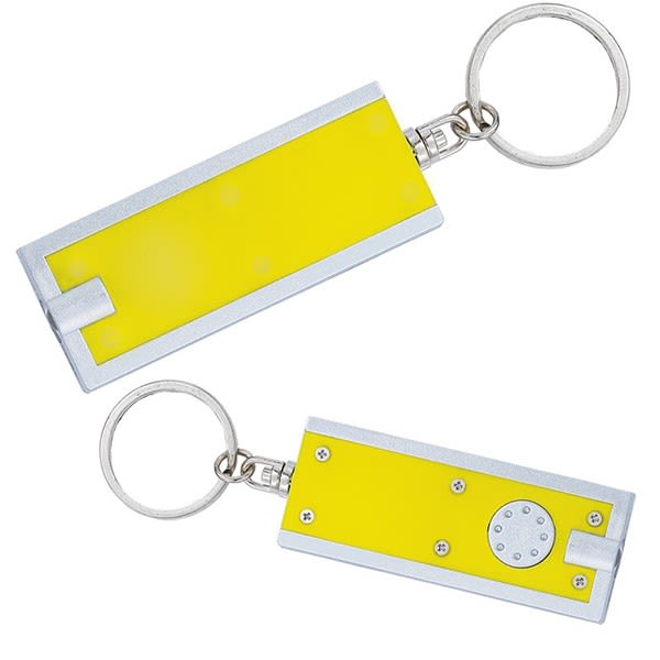 Deco LED Key Light Promotional Keychain LED Light With Key Ring