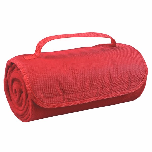 Custom Embroidered RollUp Blanket Promotional Blankets in Bulk