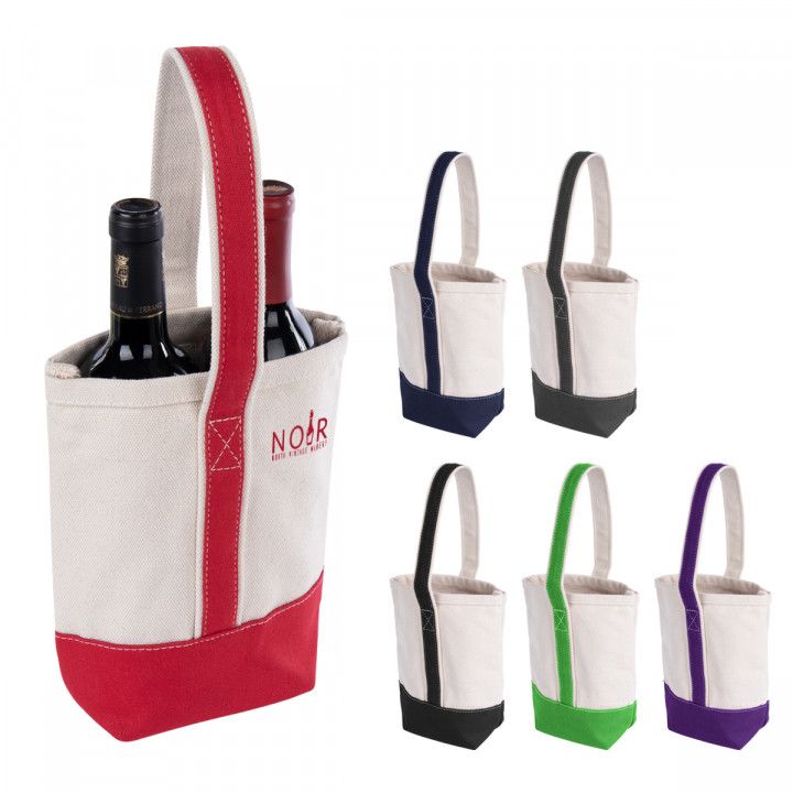 Custom Logo Deux Wine Bottle Tote Bag Logo Wine Bags