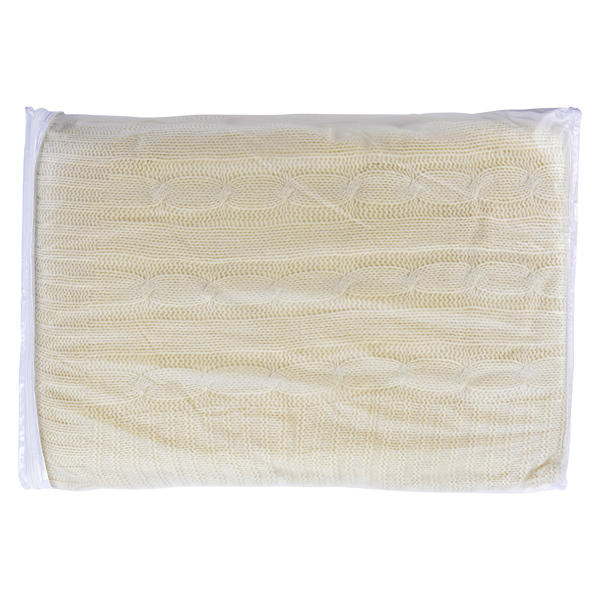 Promotional Cable Knit Sherpa Blanket Custom Throw Blankets