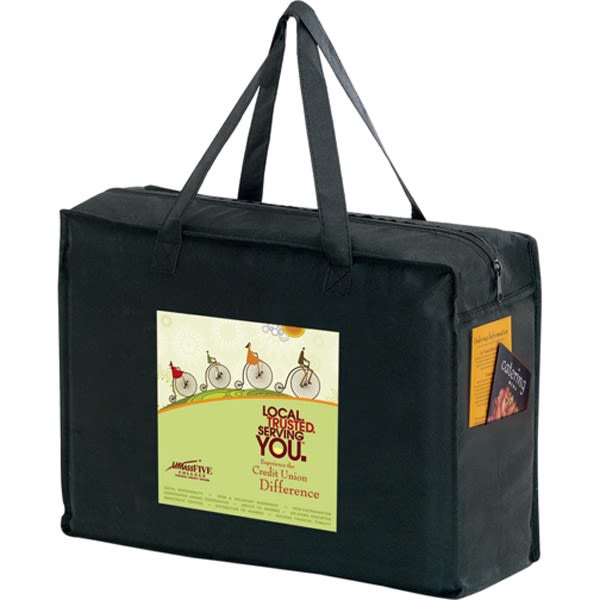 Full Color Zipper Tote Bag Promotional Zippered Tote Bags in Bulk