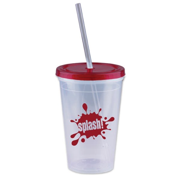 Insulated 16 oz. Tumbler Straw Marketing Product Promo Tumbler