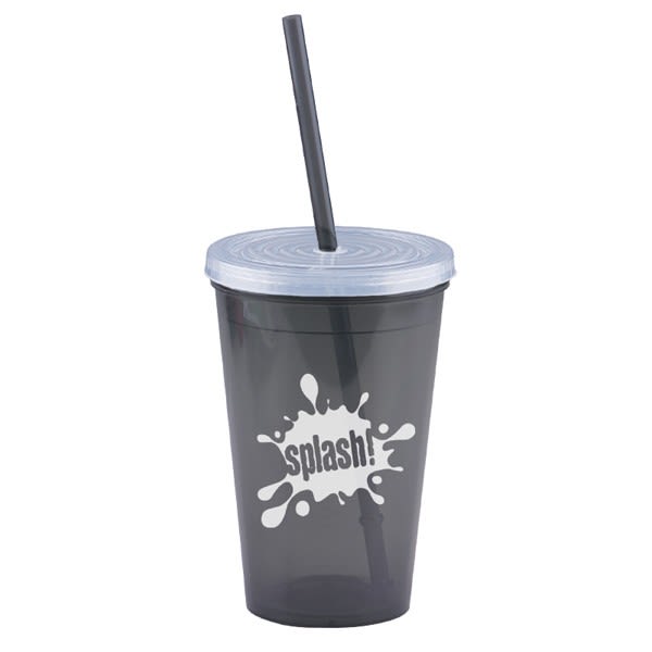 Insulated 16 oz. Tumbler Straw Marketing Product Promo Tumbler