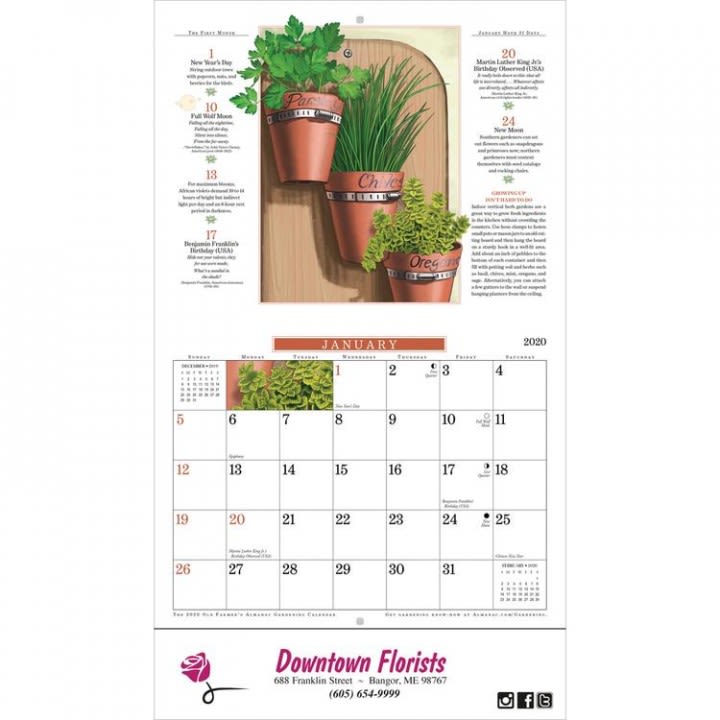 Old Farmer's Almanac Gardening Calendar Logo Custom Calendars