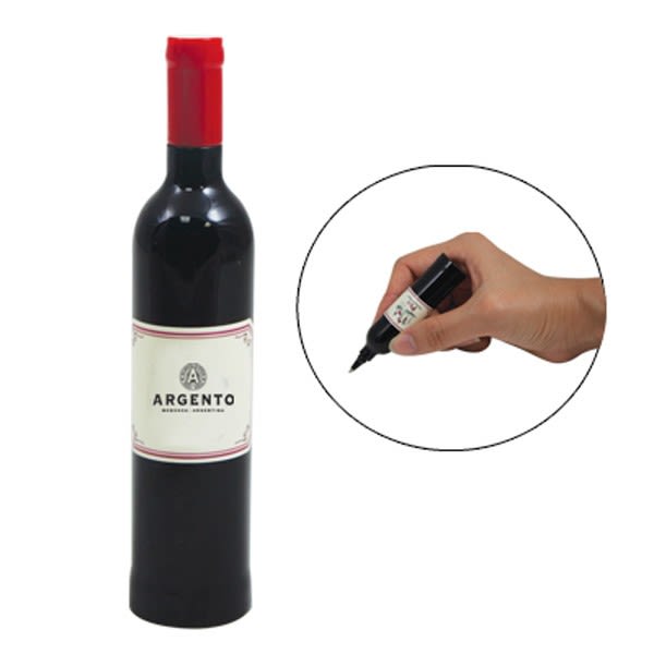 Wine Bottle Pen with Custom Label Promotional Pen with Wine Shape