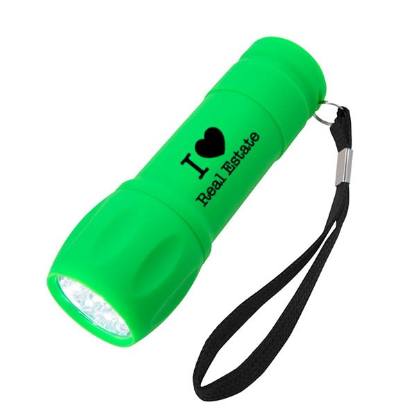 Promotional LED Flashlight with Rubberized Exterior Flashlights