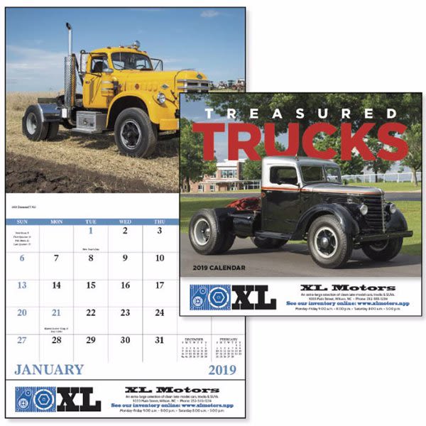 Treasured Truck Hanging Calendar Custom Imprint Promo Calendars